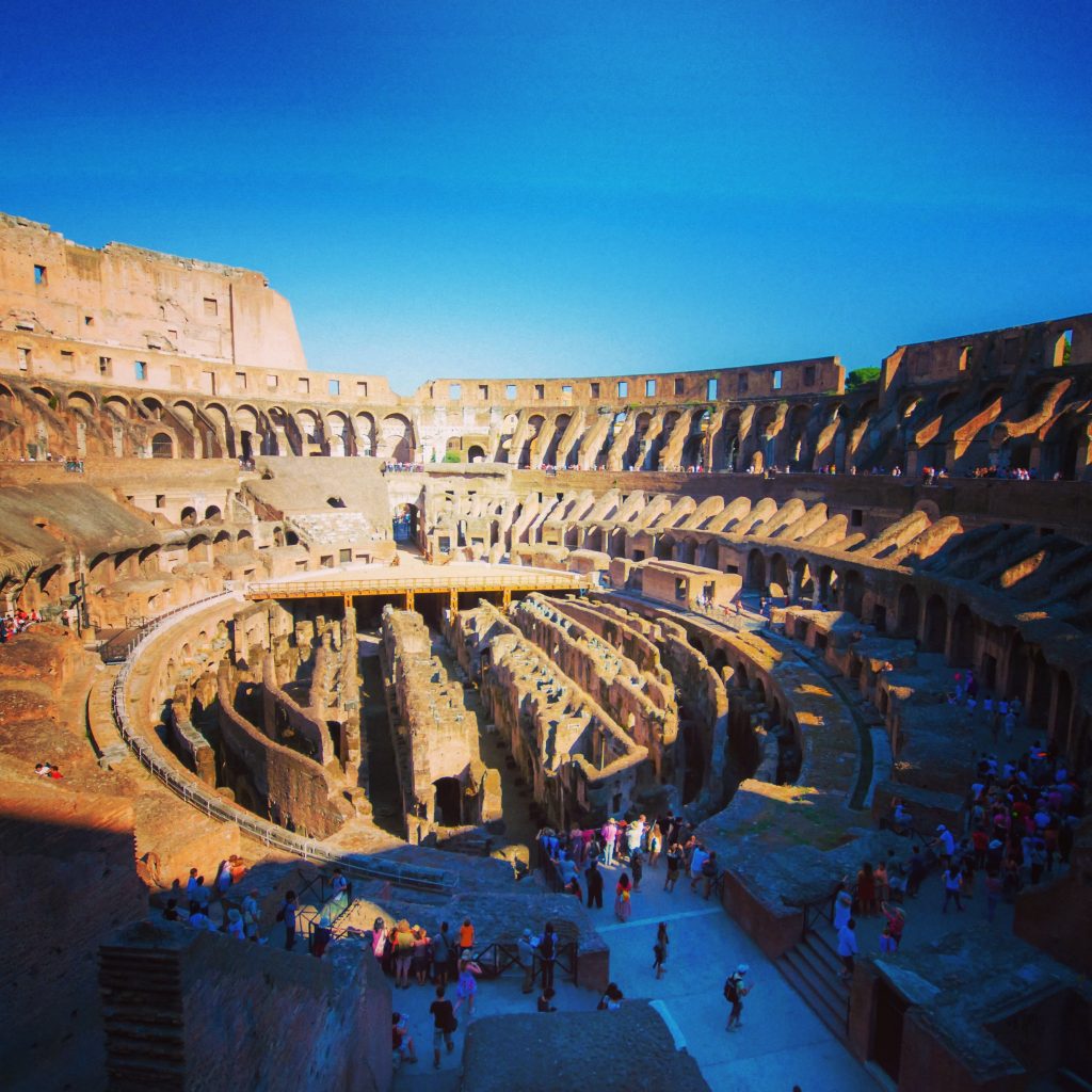 View of the Colosseum in Rome