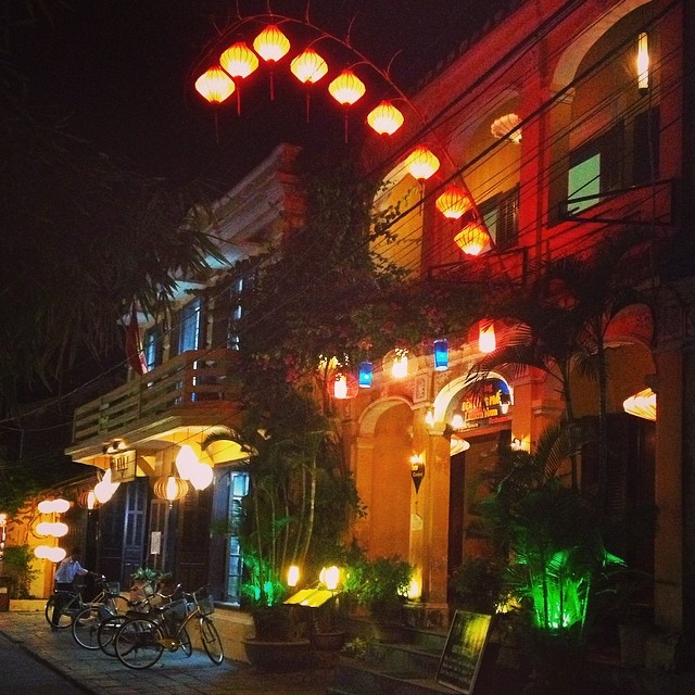 Lanterns hanging in streets of Hoi An