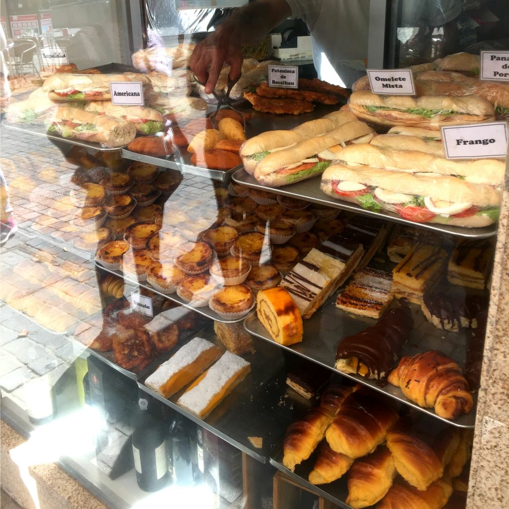 bacalhau being selected from the bakery