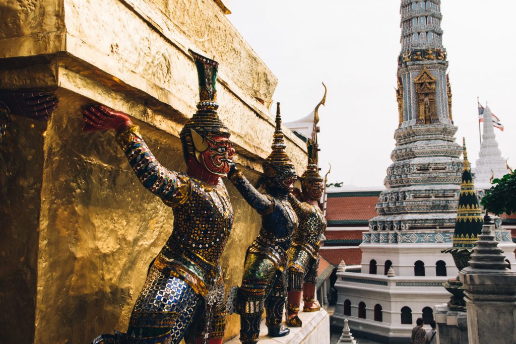 Bejeweled Monkey Warriors at Wat Phra Kaew