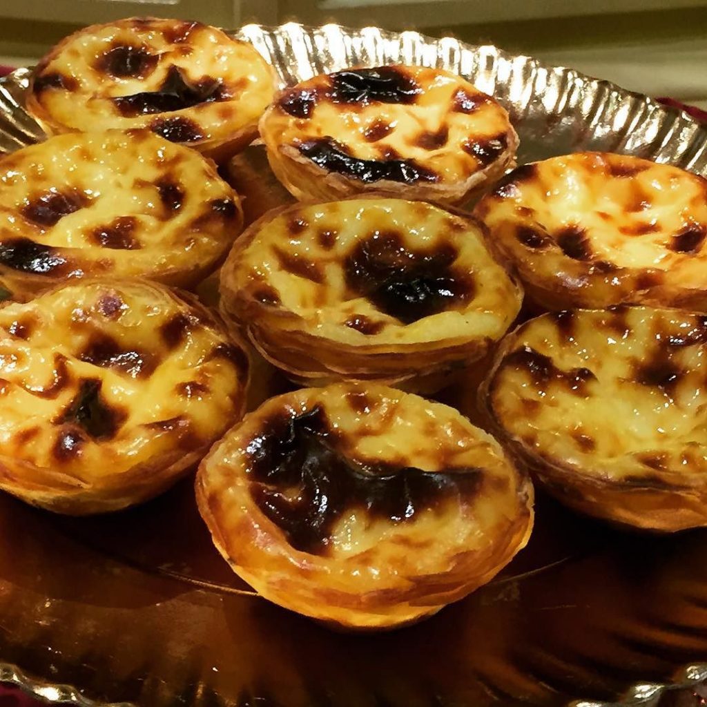 platter of custard tarts