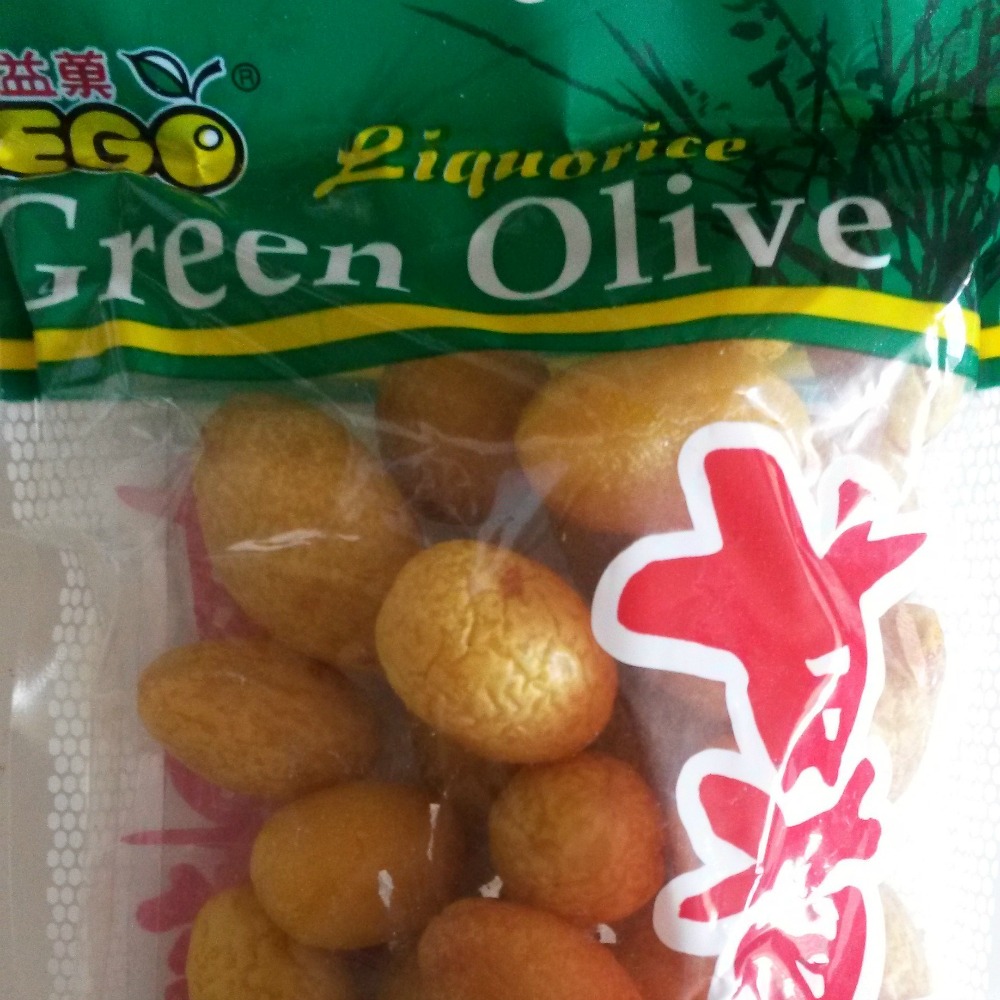 Licorice olives from Singapore