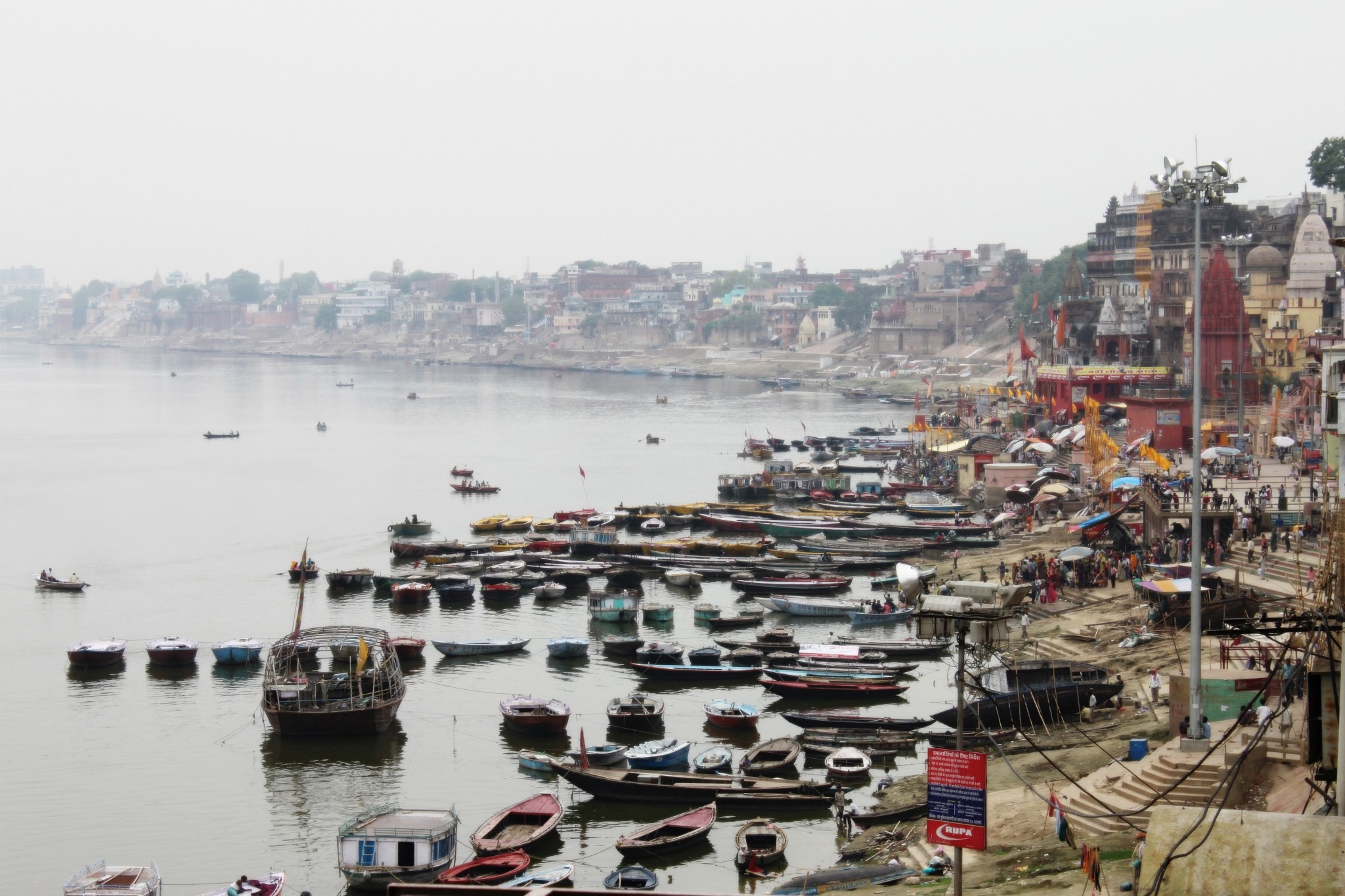 boats on the Ganges River in Varanasi