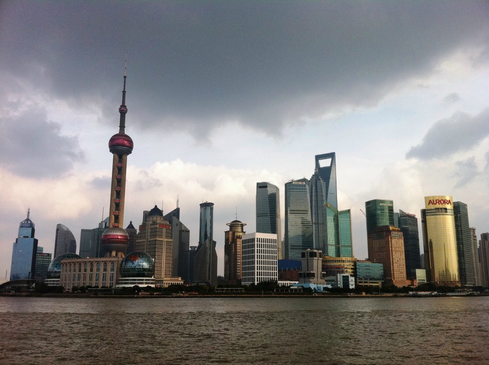 skyline in Shanghai