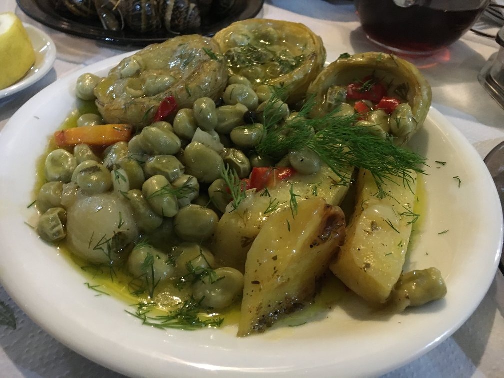 plate of broad beans in Crete