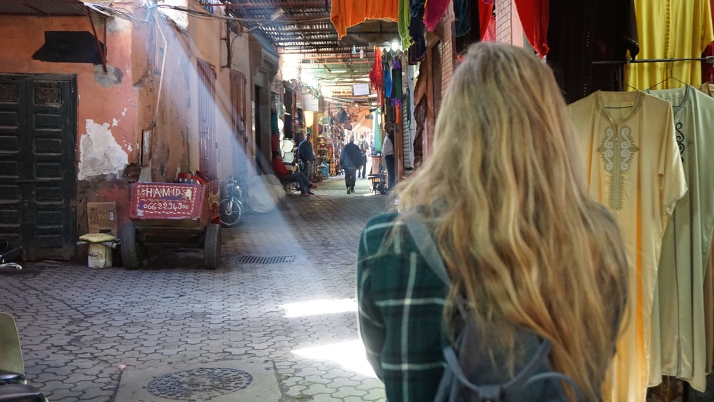 women shopping in a Moroccan market