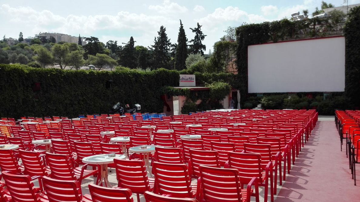outdoor cinema in Athens