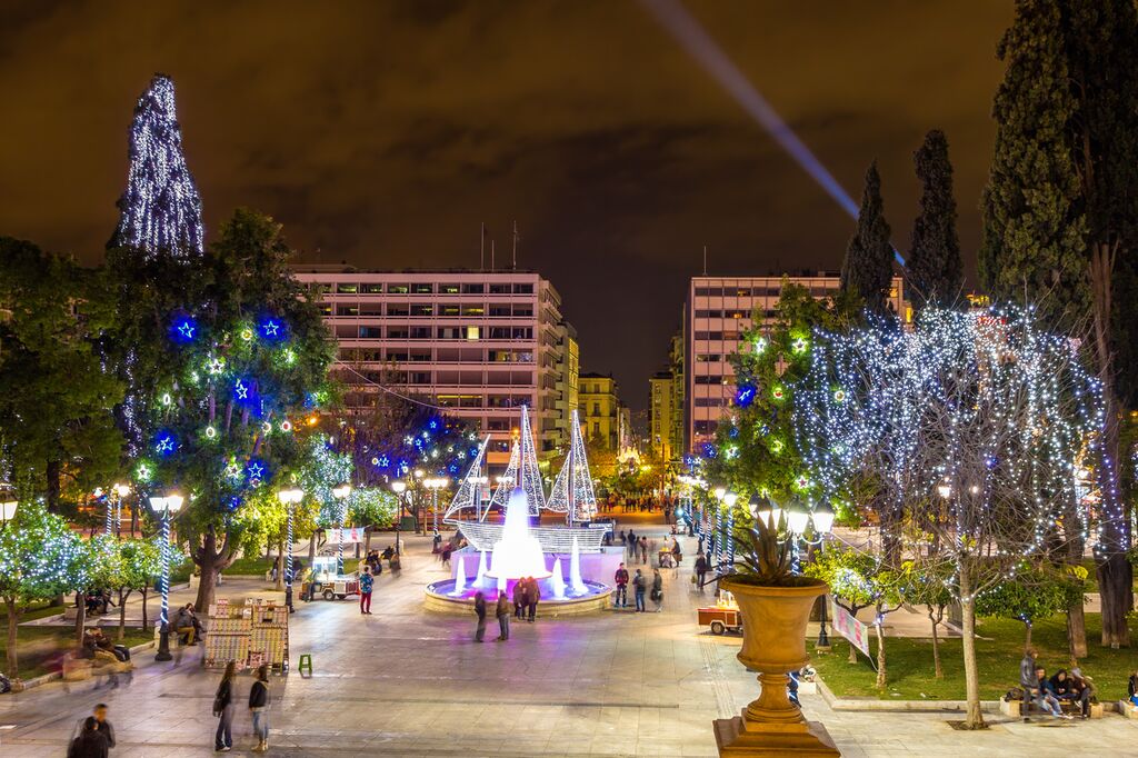 Christmas lights in Athens